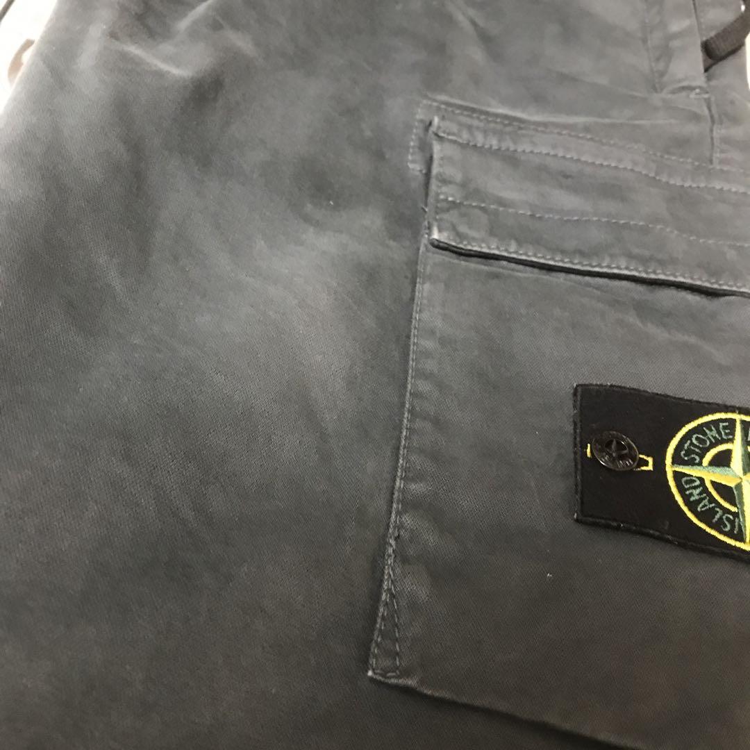 W32 STONE ISLAND カーゴパンツ ダークグレー ストーンアイランド