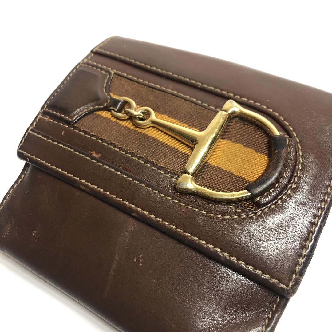 GUCCI グッチ 小銭 カード 札入れ ホースビット 二つ折り財布