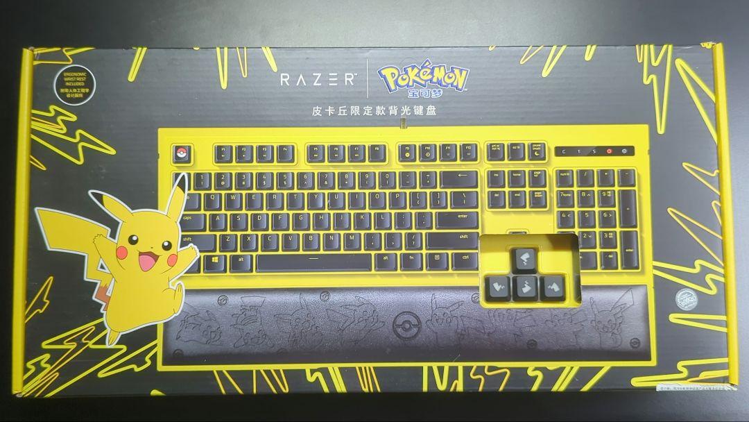 【新品未開封】Razer × ポケモン ピカチュウ＆イーブイ コラボキーボード Razer、ピカチュウとイーブイが描かれたポケモンコラボ