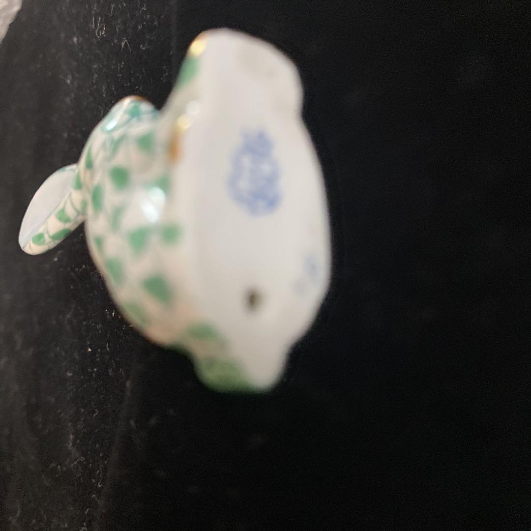 HEREND ヘレンド フィギュリン うさぎ フィッシュネット
