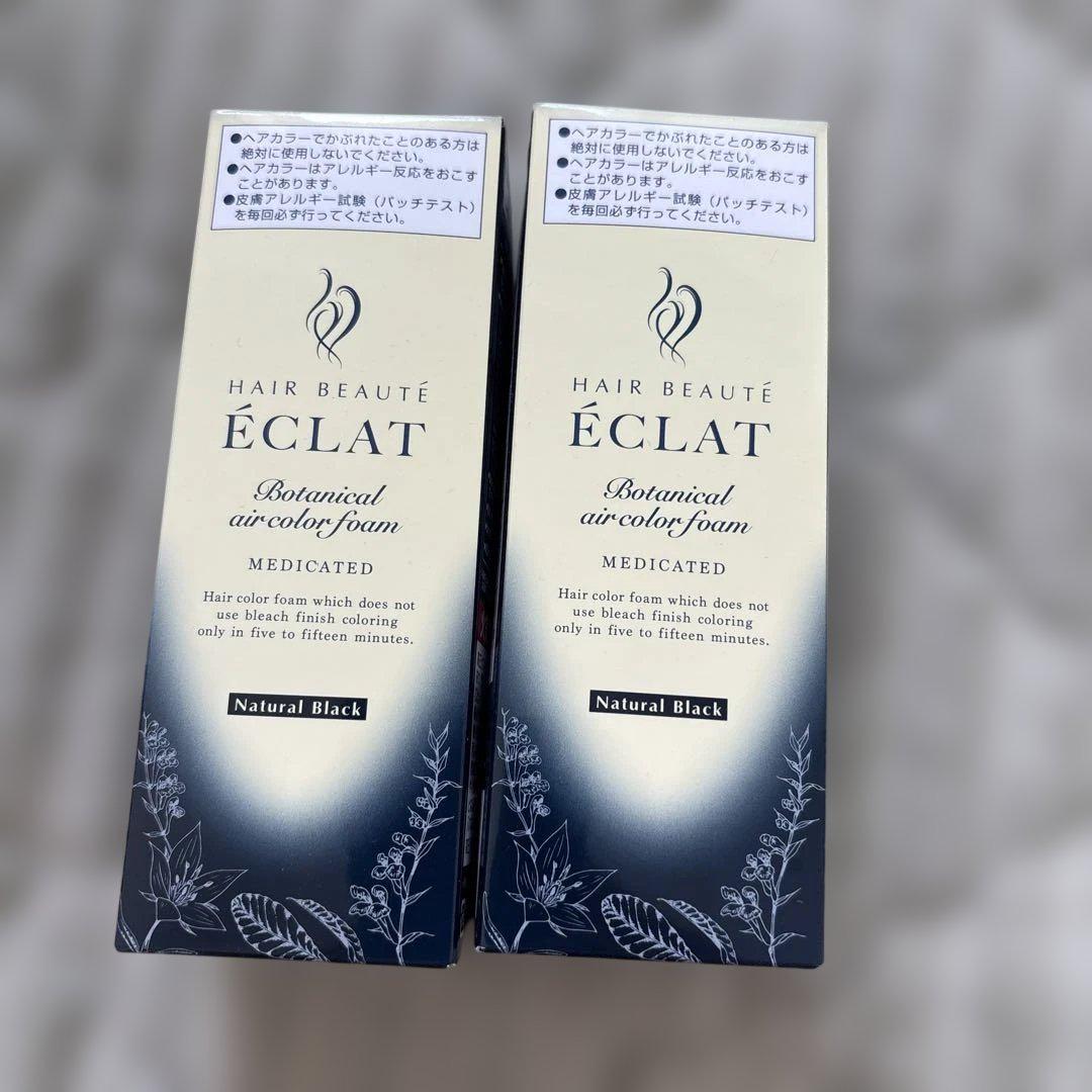 【送料無料/新品】 ÉCLAT メルカリ - 80g ナチュラルブラック エアカラーリングフォーム カラーリング・白髪染め