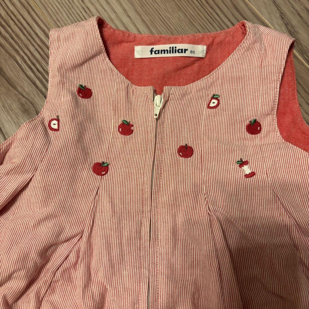 お値下げ!美品!【familiar】ノースリーブワンピース(80) familiar ノースリーブワンピース 80 - メルカリ