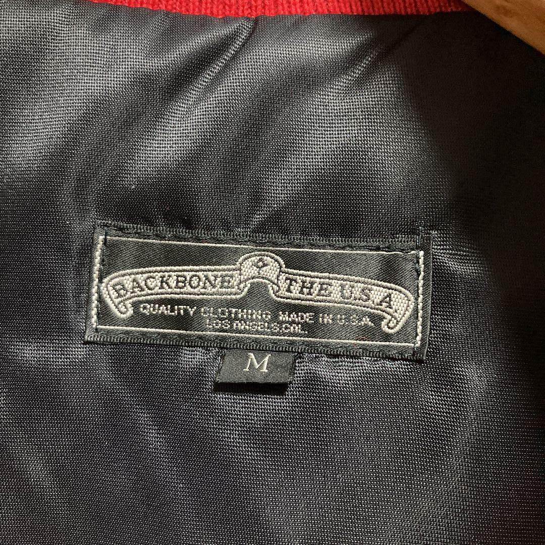 バックボーン size M レッド 干支 虎 QpOyf-m46061895977 BACK BONE スタジャン 最安価格