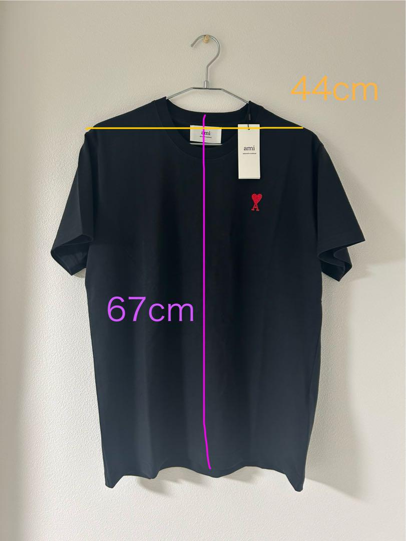 ファッション 通販ファッション - ami ハート刺繍 半袖Tシャツ 黒