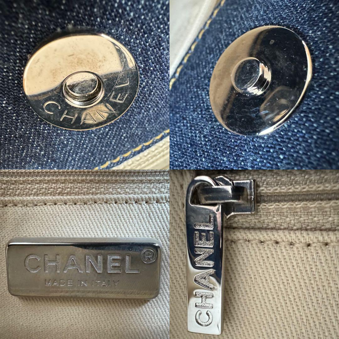 CHANEL デニム チェーン トートバッグ ラグジュアリーライン