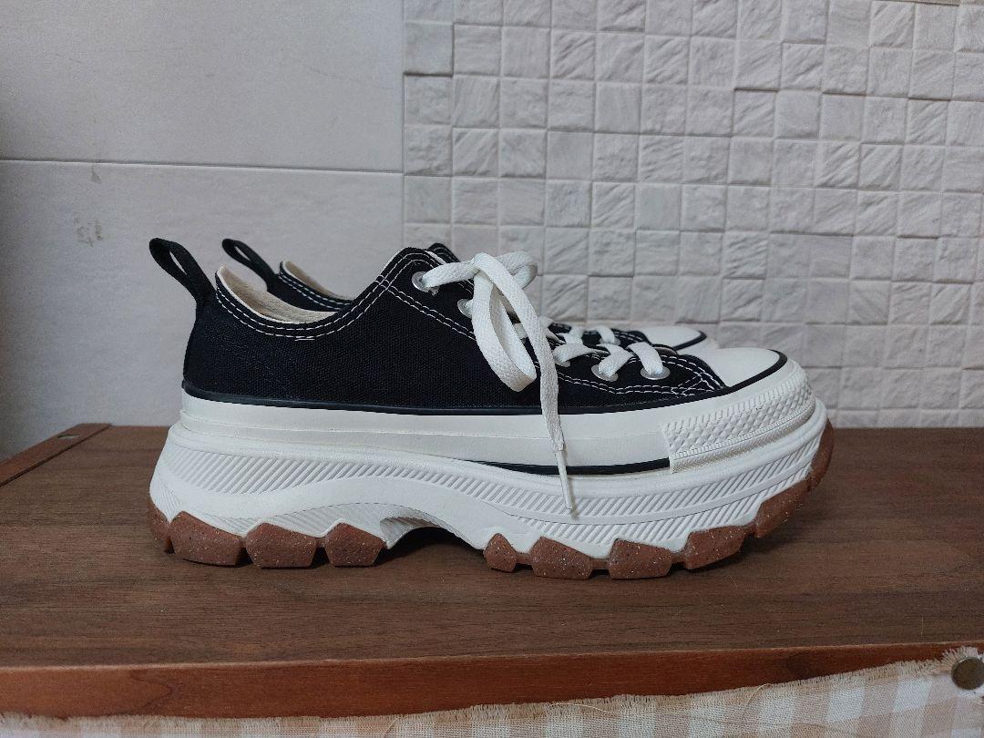 CONVERSE 厚底スニーカー ブラック/ホワイト