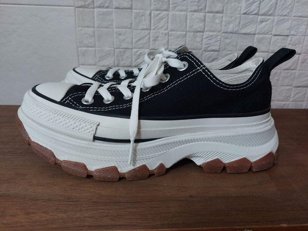 CONVERSE 厚底スニーカー ブラック/ホワイト