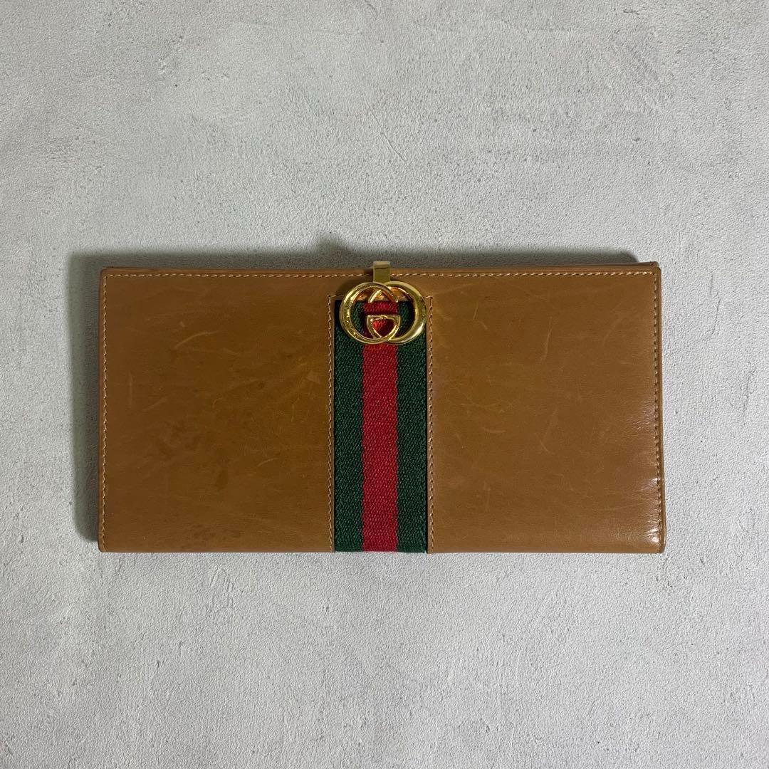 GUCCI＊オールドグッチ＊長財布＊ブラウン✨ グッチ 長財布 財布 ウォレット オールドグッチ シェリーライン