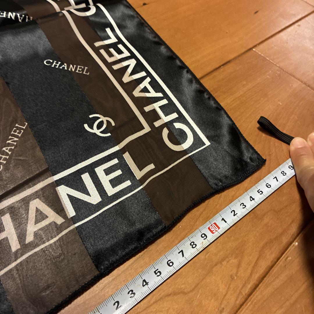 CHANEL ロゴ入り スカーフ 約97cm x 97cm