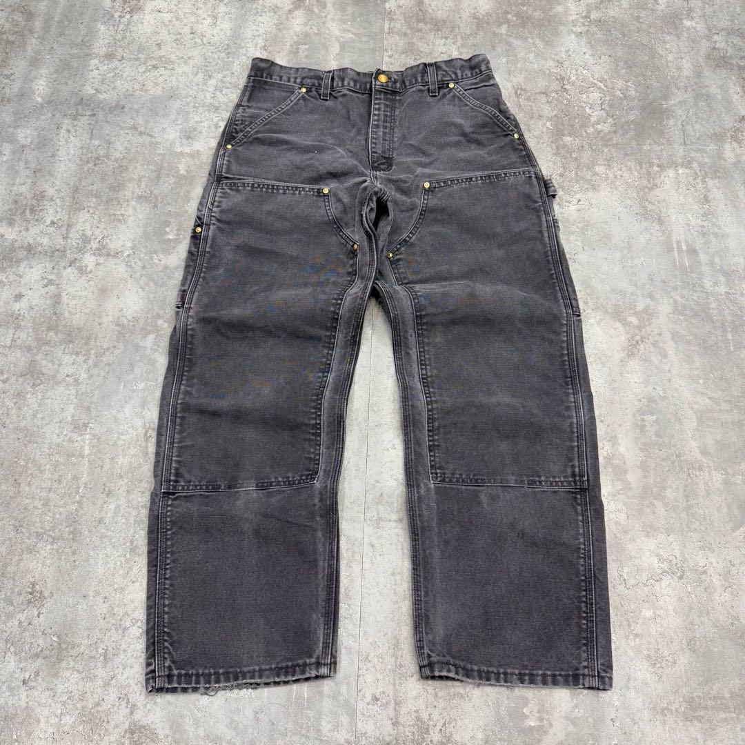 Carhartt ダブルニーパンツBLK 90s USA製