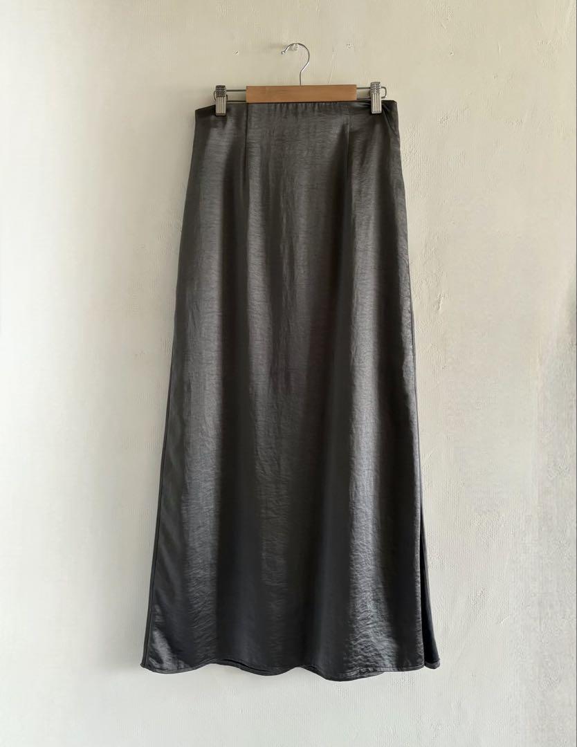 ADAM ET ROPE スリットサテンマーメイドスカート