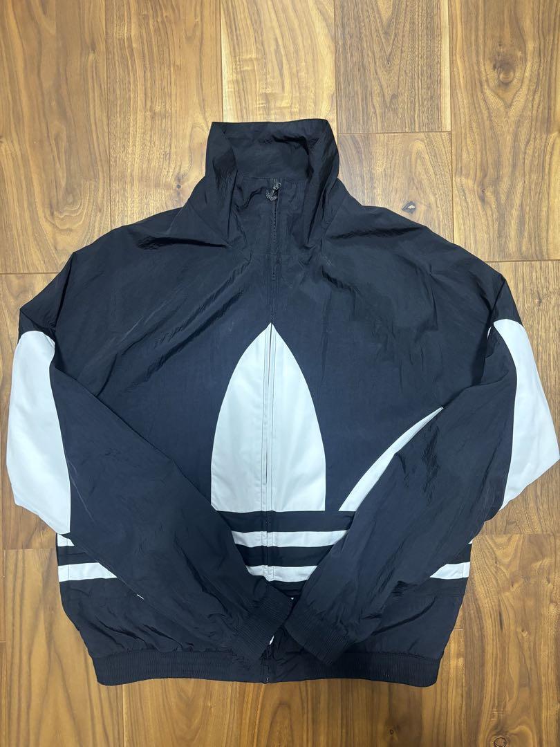 【最終値下】adidas ビッグトレフォイル　ナイロンジャケット　セットアップ 最終値下】adidas ビッグトレフォイル ナイロンジャケット