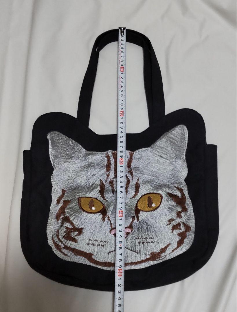 猫の顔刺繍トートバッグ・ ネコミミ帽子