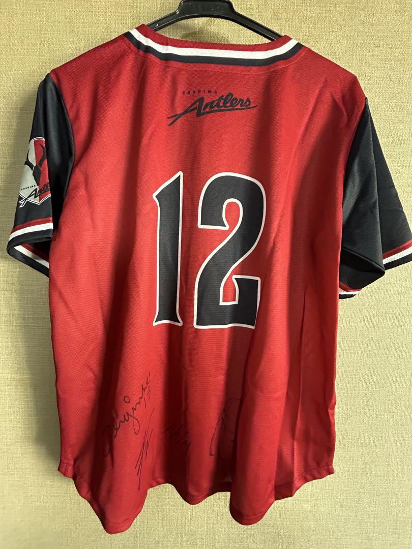 サイン入り 鹿島アントラーズ ベースボールシャツ アントラーズ サイン入り 鹿島アントラーズ ベースボールシャツ アントラーズ