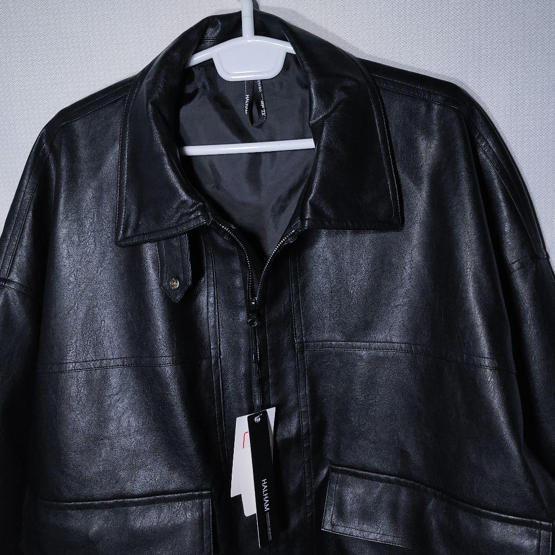 新品 フライトジャケット XL A-2 ハルハム フェイクレザー ミリタリー