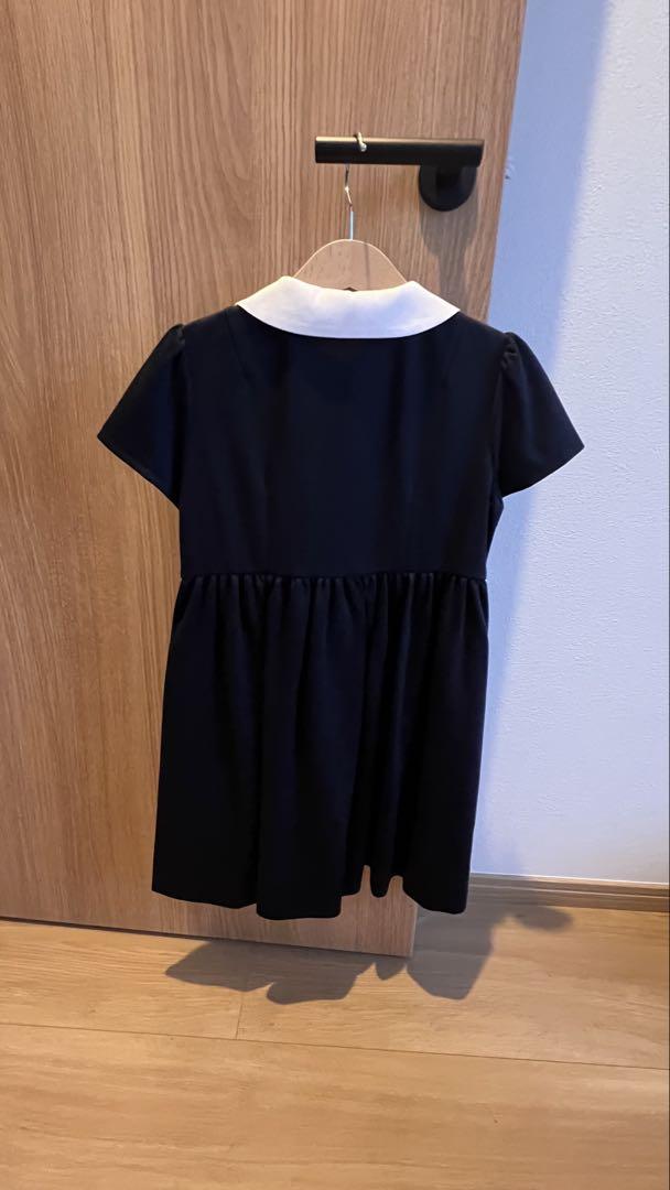 familiar 半袖ワンピース 120cm 紺色