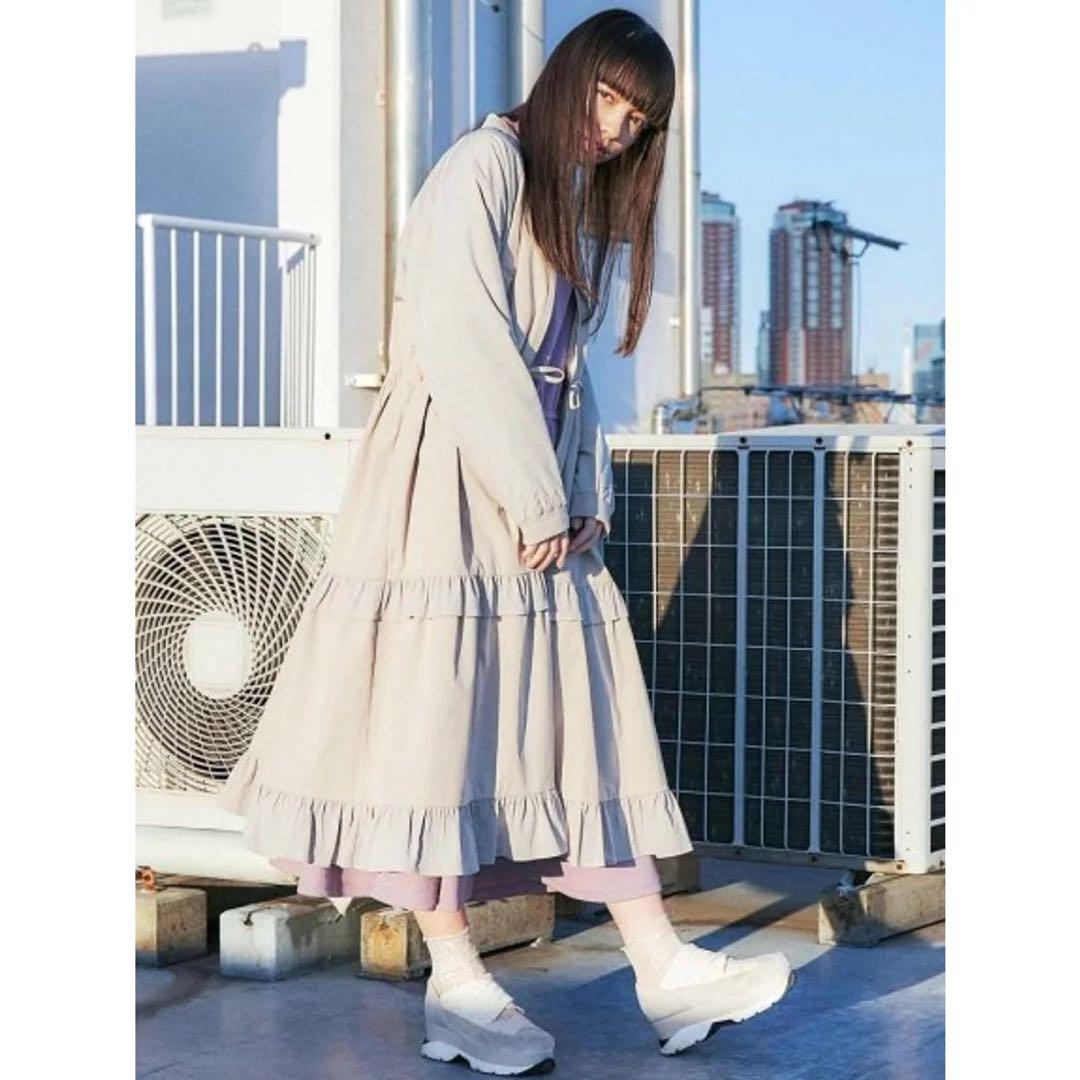 新品未使用タグ付きmerry jenny フリルティアードロングブルゾン RI7635280844