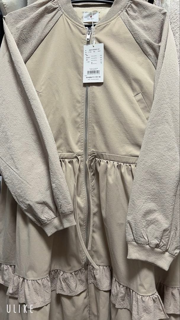 新品未使用タグ付きmerry jenny フリルティアードロングブルゾン RI7635280844