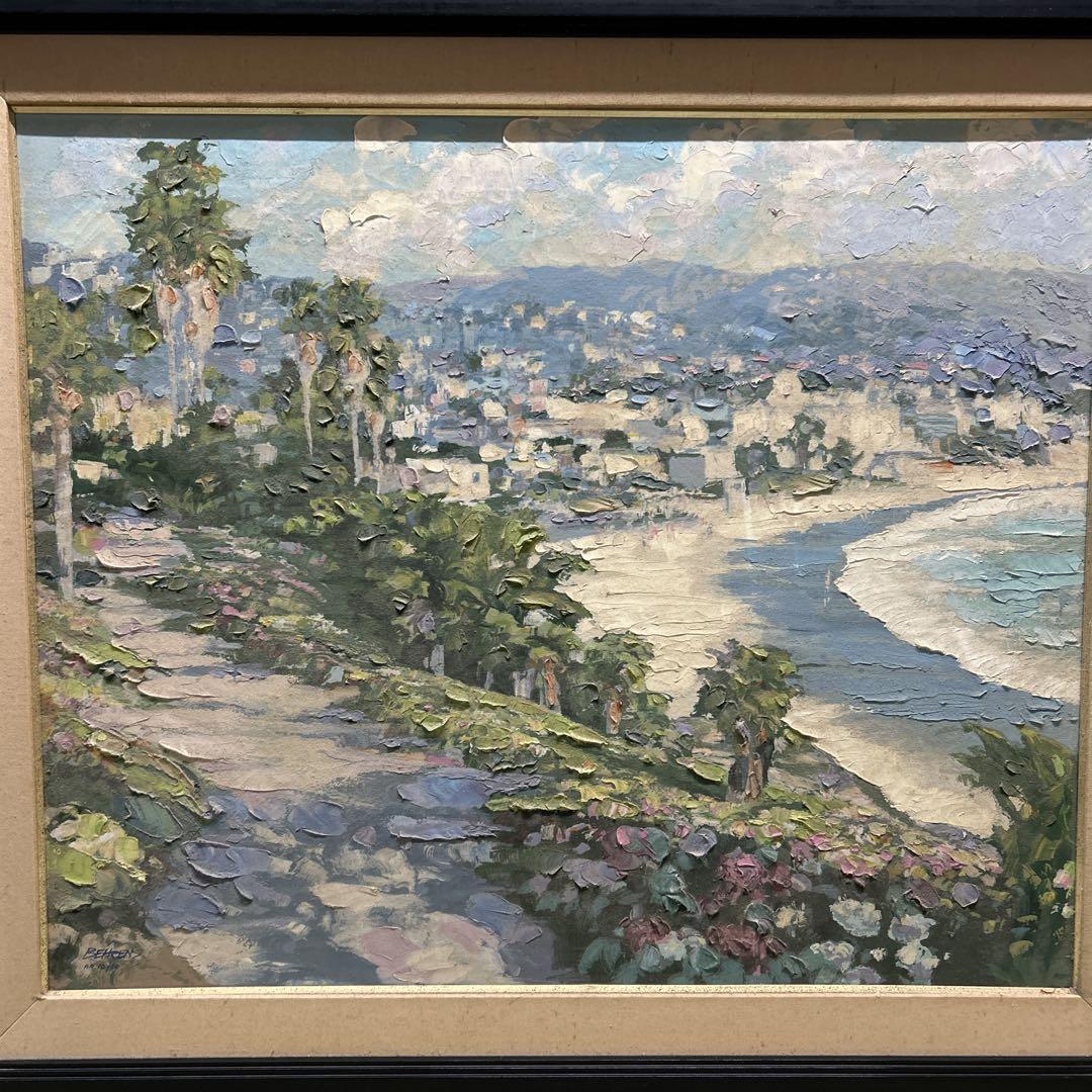 BEHRENS 海岸風景 油彩画 AP版