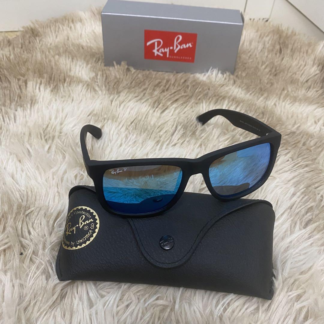 RAYBAN JUSTIN 偏光 レイバンサングラス ブルーミラー RAYBAN JUSTIN 偏光 レイバンサングラス ブルーミラー - メルカリ