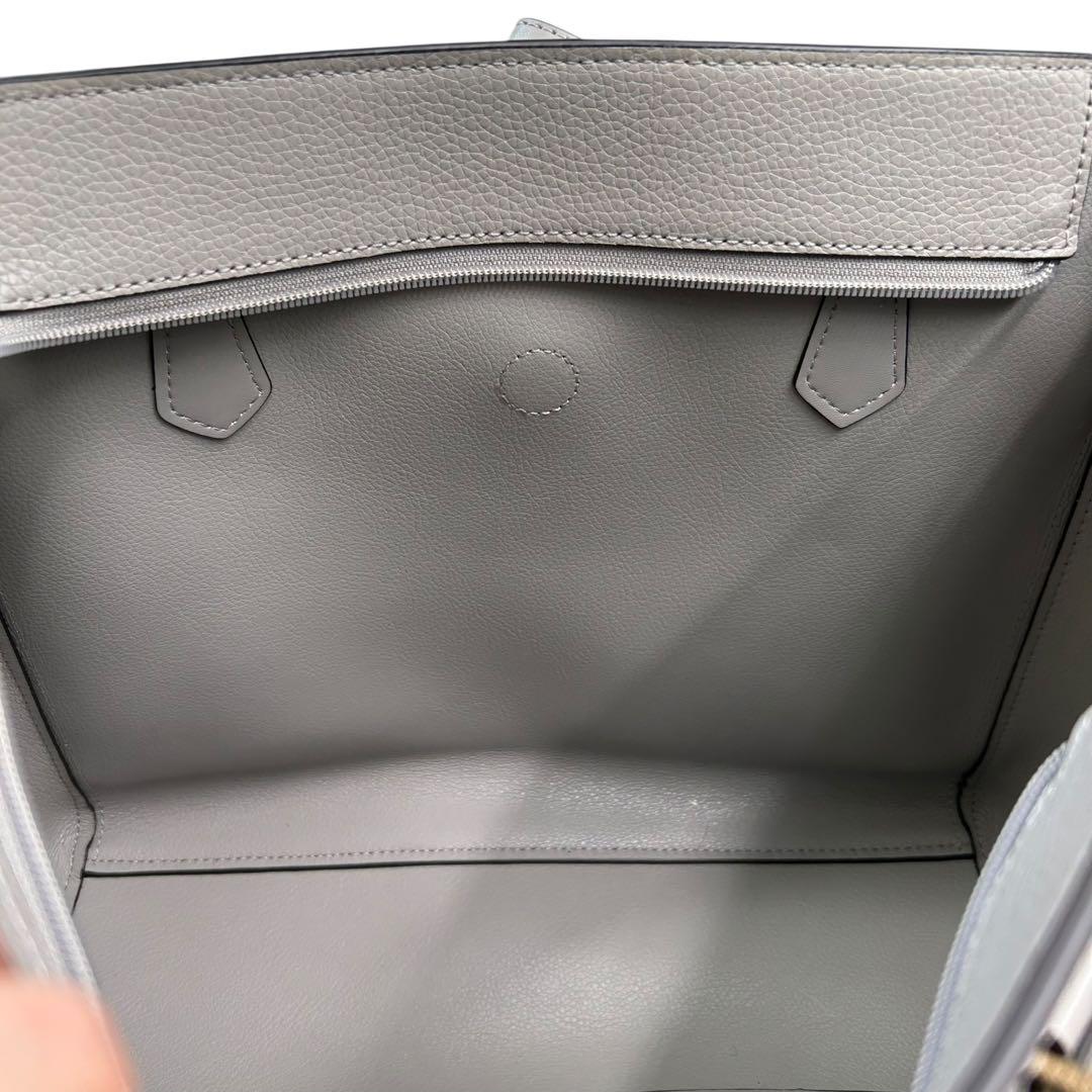 極美品 マイケルコース トートバッグ レザー グレー ロゴ A4収納