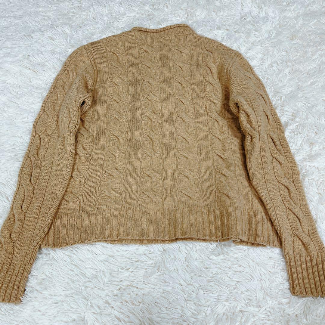 極美品 ポロラルフローレン カシミヤ ケーブルニット ポニー刺繍