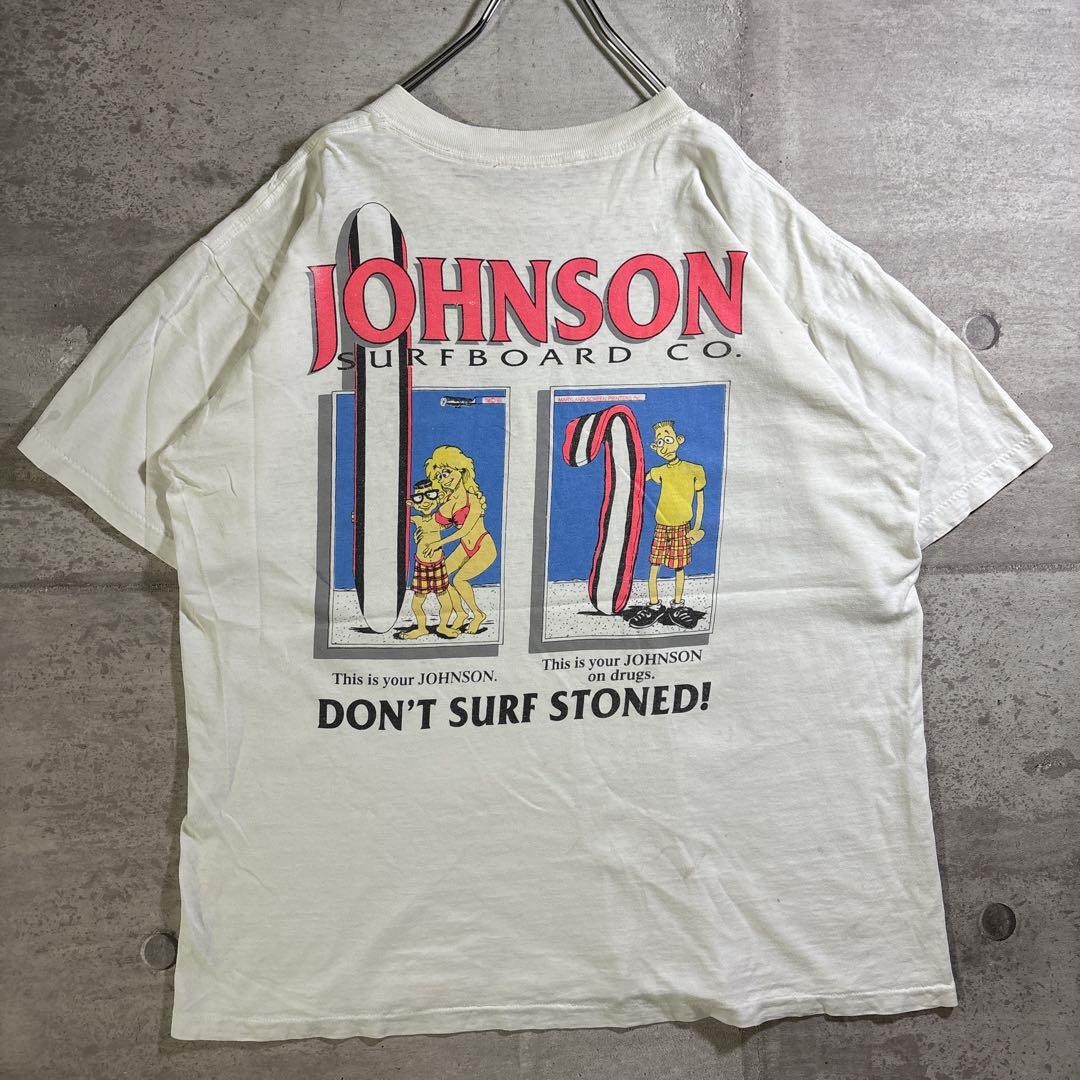 90s usa製 tシャツ JOHNSON バックプリント