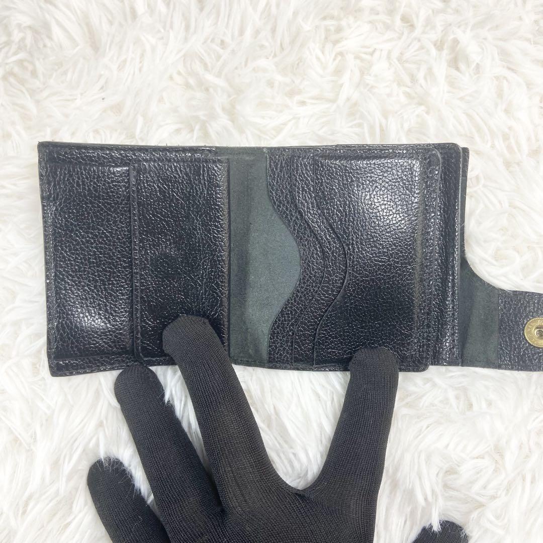訳あり商品 極美品 現行 イルビゾンテ 二つ折り 財布 ロゴ刻印 レザー 小物