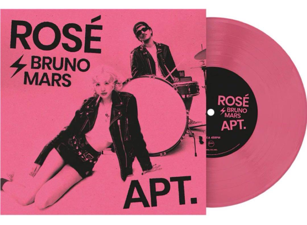 BRUNO MARS レコード ７インチ ROSÉ & Bruno Mars 限定ピンク7インチレコード APT. - メルカリ