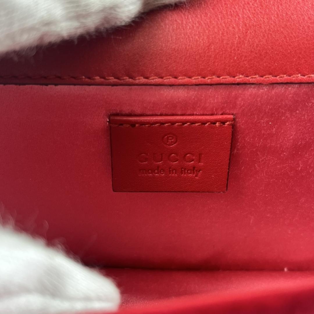 GUCCI ベルベット ミニバッグ ショルダーバッグ レッド