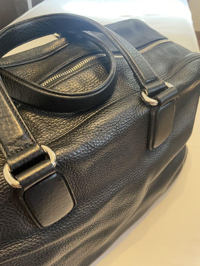 GUCCI グッチ ボストンバッグ GGマーク ブラック オールレザー