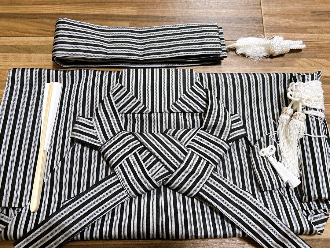 お買い得品♡七五三　5歳　男の子　正統派縦縞袴　一式　兜　黒系