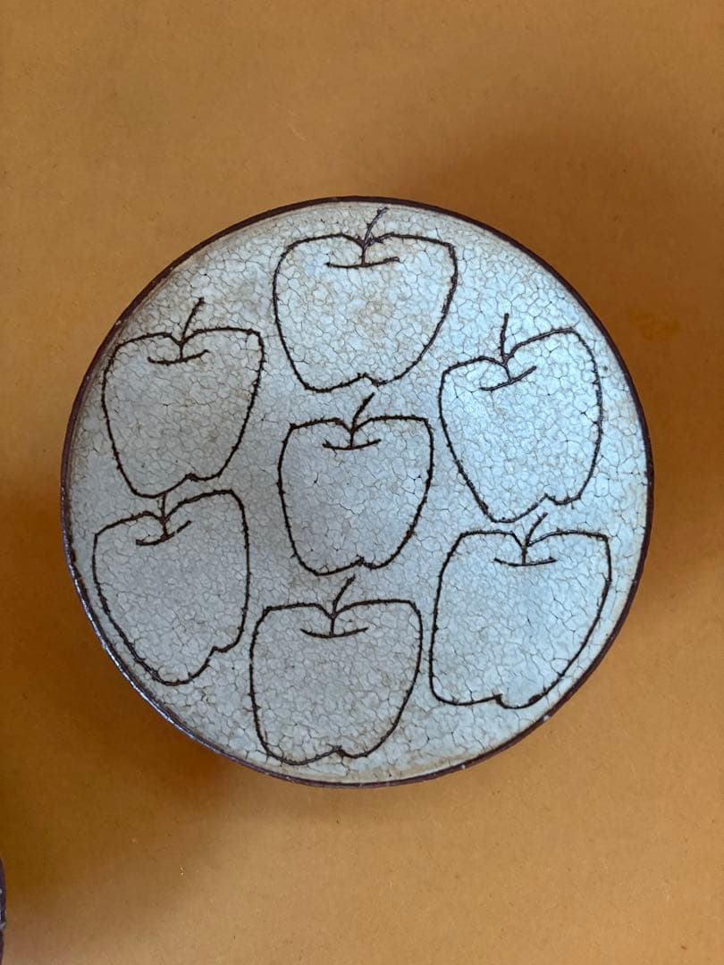 楠田純子 林檎 6寸鉢 2枚セット 貫入の風合い目立った傷や汚れなし WWW_OPDRERGINERDOGAN_COM
