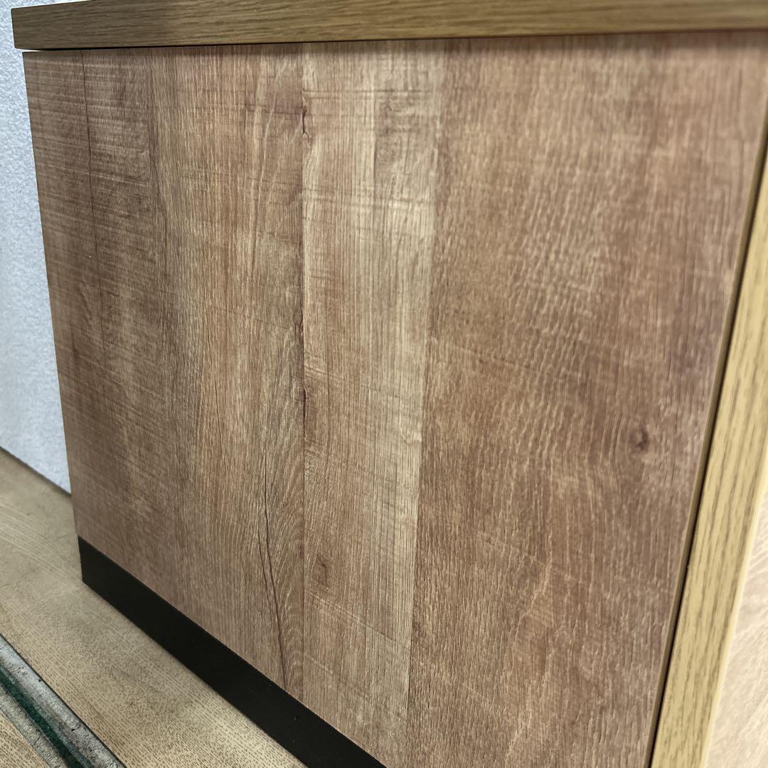 新品☆120cm テレビボード 引出し付 木目調 モダンデザイン ヴィンテージ調