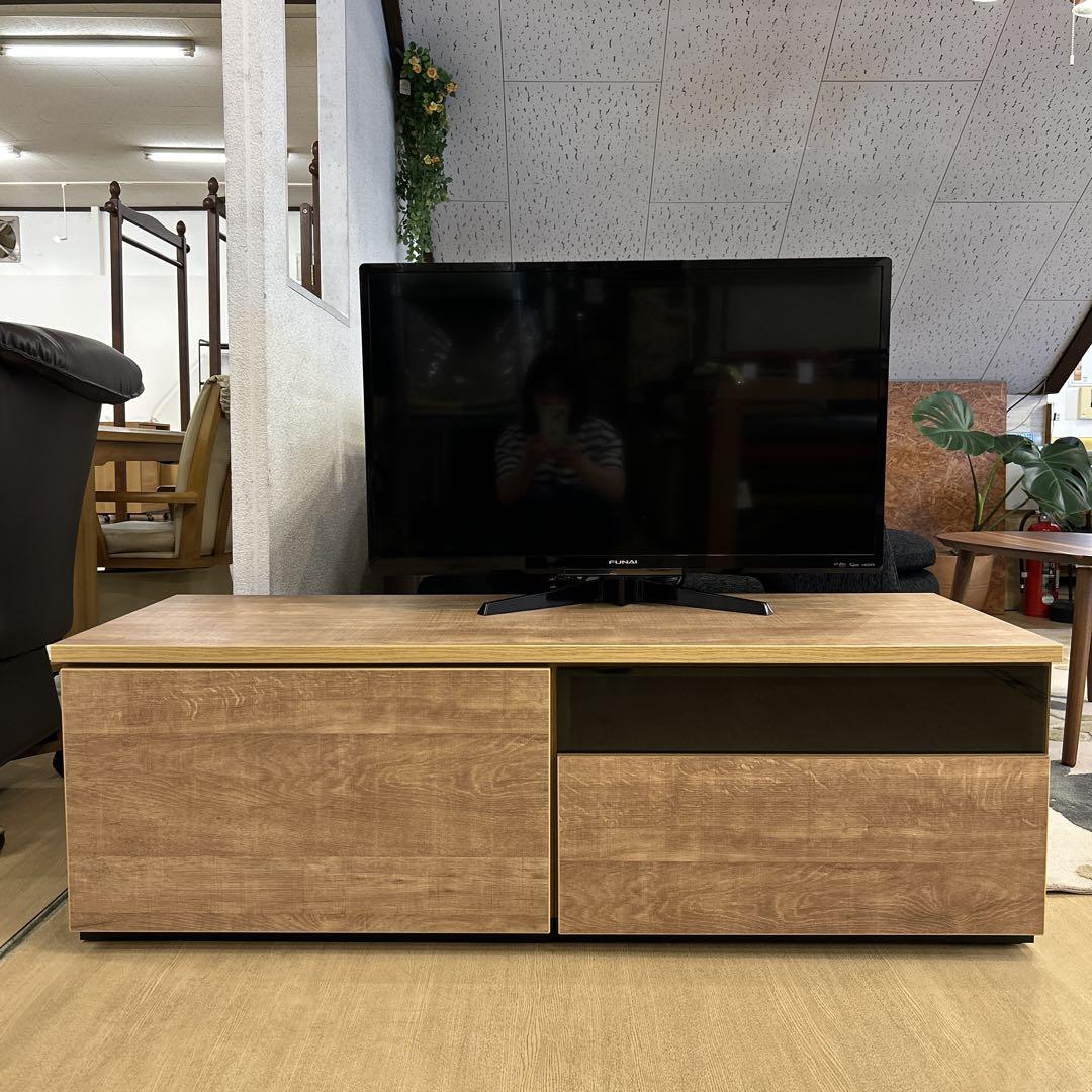 新品☆120cm テレビボード 引出し付 木目調 モダンデザイン ヴィンテージ調