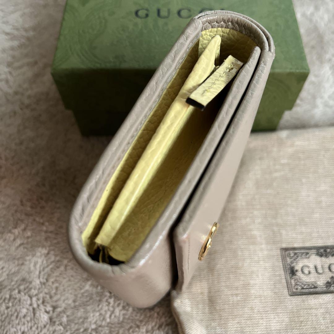 GUCCI ダブルG 二つ折り財布 バイカラー