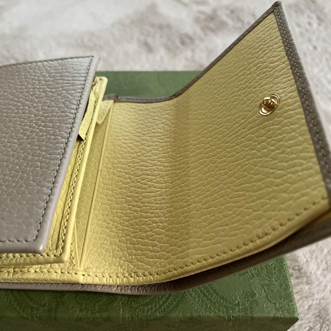 国内発☆送料無料!GUCCI ダブルGバイカラー 二つ折り財布 GUCCI ダブルG 二つ折り財布 バイカラー