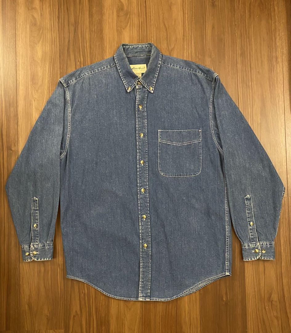 Eddie Bauer エディーバウアー 90s デニムシャツ S 実寸L