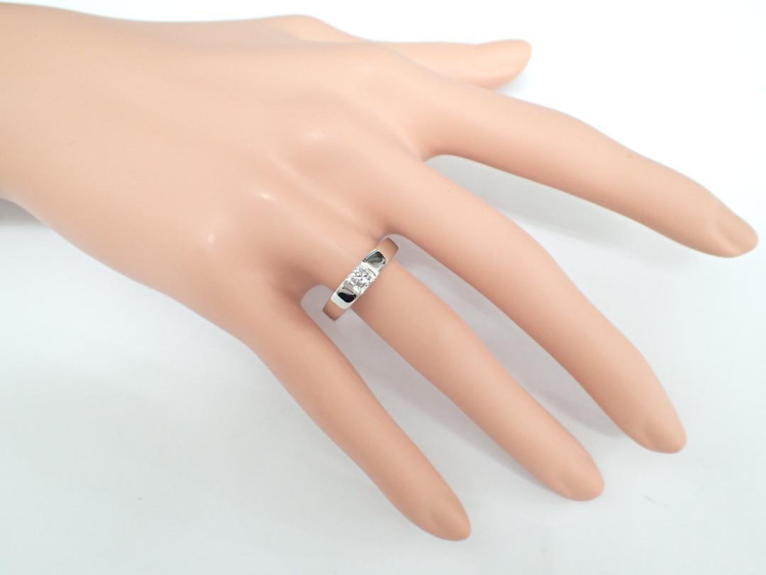 美品 Pt900 ダイヤ0.502(G-SI2) プリンセスカット リング 指輪