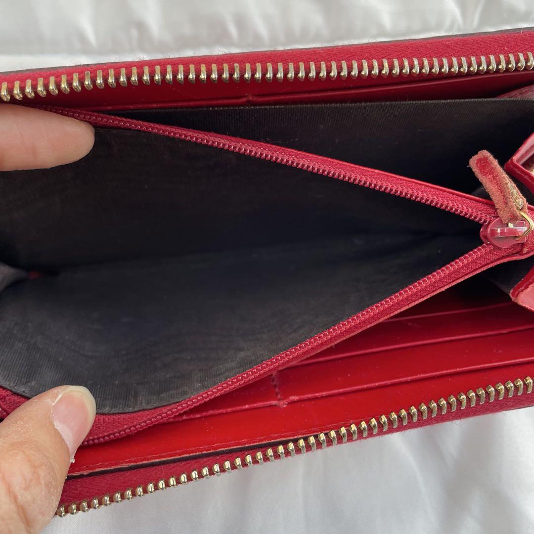 Gucci レッド GGパターン 長財布　レザー GUCCI レッド GGパターン 長財布
