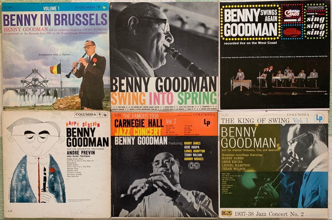 Benny GoodmanのコロムビアオリジナルアナログLPレコード6枚セット傷や汚れあり