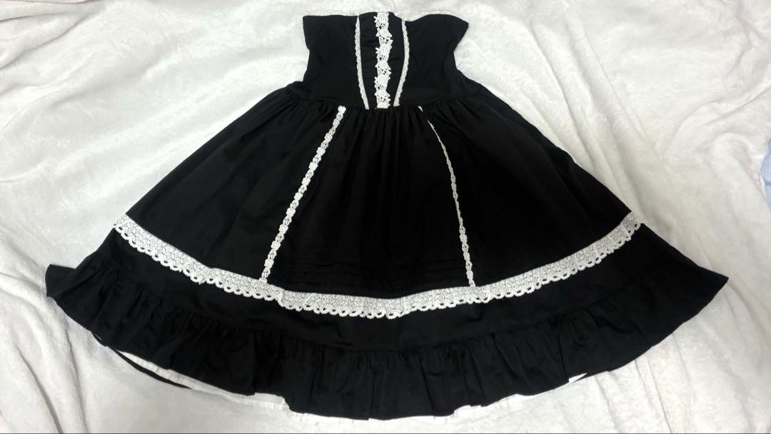 ロザリープリンセスコルセットスカート　白黒