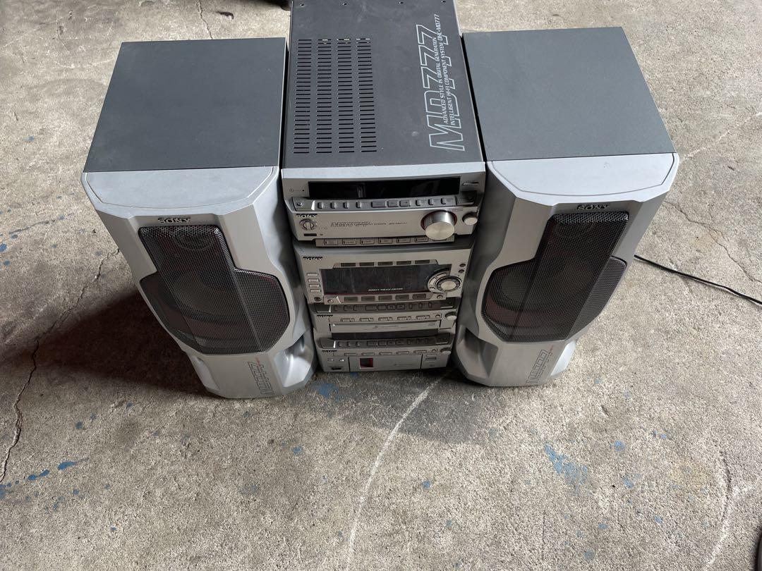 貴重 美品 SONY ソニー CD/MDシステムコンポ DHC-MD777 リモコン