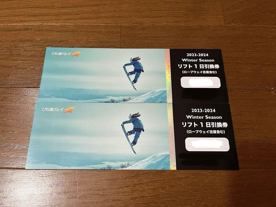 琵琶湖バレイリフト券2枚 びわ湖バレイ ロープウェイ&リフト券 ペア - ウィンタースポーツ