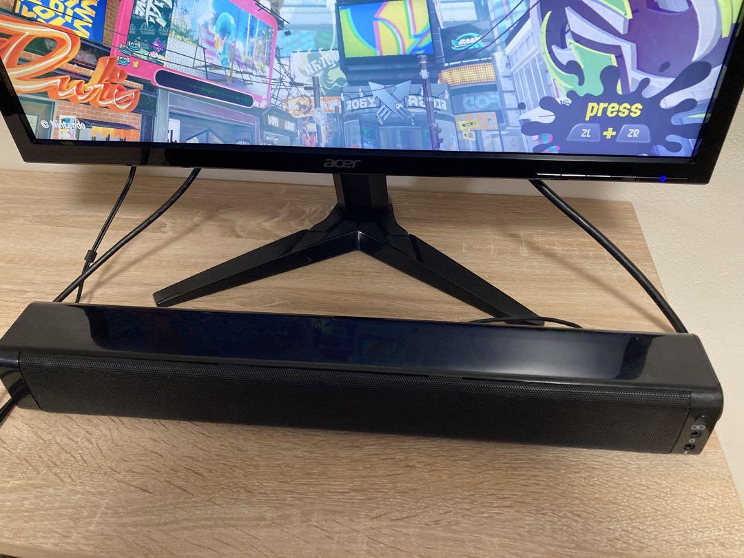 明*白様 フルHDゲーミングモニター + サウンドバースピーカー セット