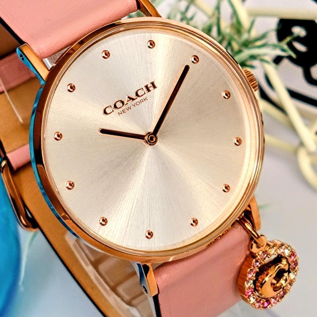 ピンクの猫 ‼️COACH コーチ　レディース腕時計 COACH コーチ PERRY ペリー腕時計 レディース クオーツ アナログ