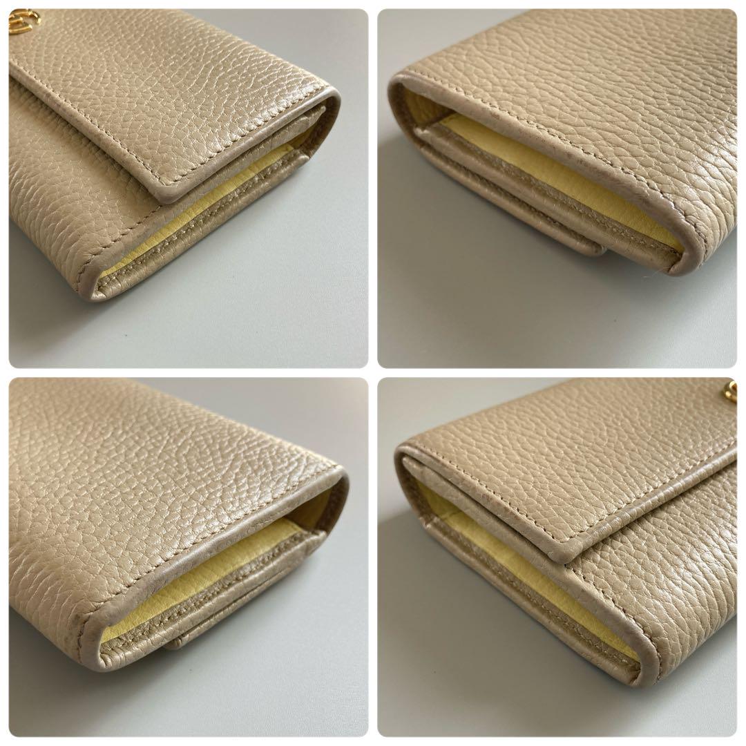 希少 限定 GUCCI グッチ GG マーモント 長財布 レディース ベージュ