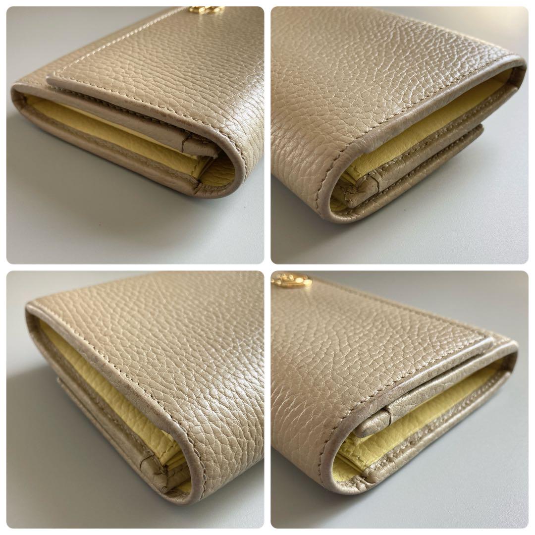 希少 限定 GUCCI グッチ GG マーモント 長財布 レディース ベージュ