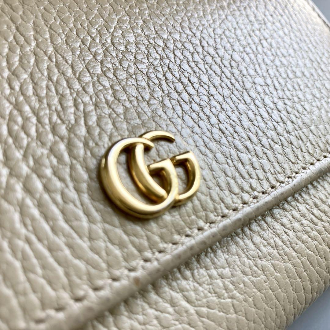 希少 限定 GUCCI グッチ GG マーモント 長財布 レディース ベージュ