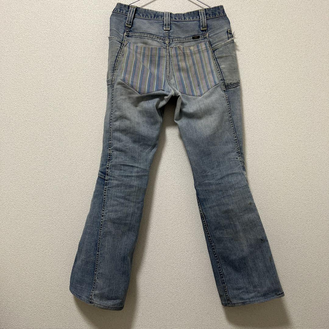 Lee 60s 70s フレア デニム ブーツカット リメイク1点物 パンツ Lee 60s 70s フレア デニム ブーツカット リメイク1点物 パンツ